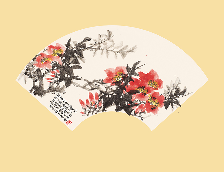 《花下鸣禽》